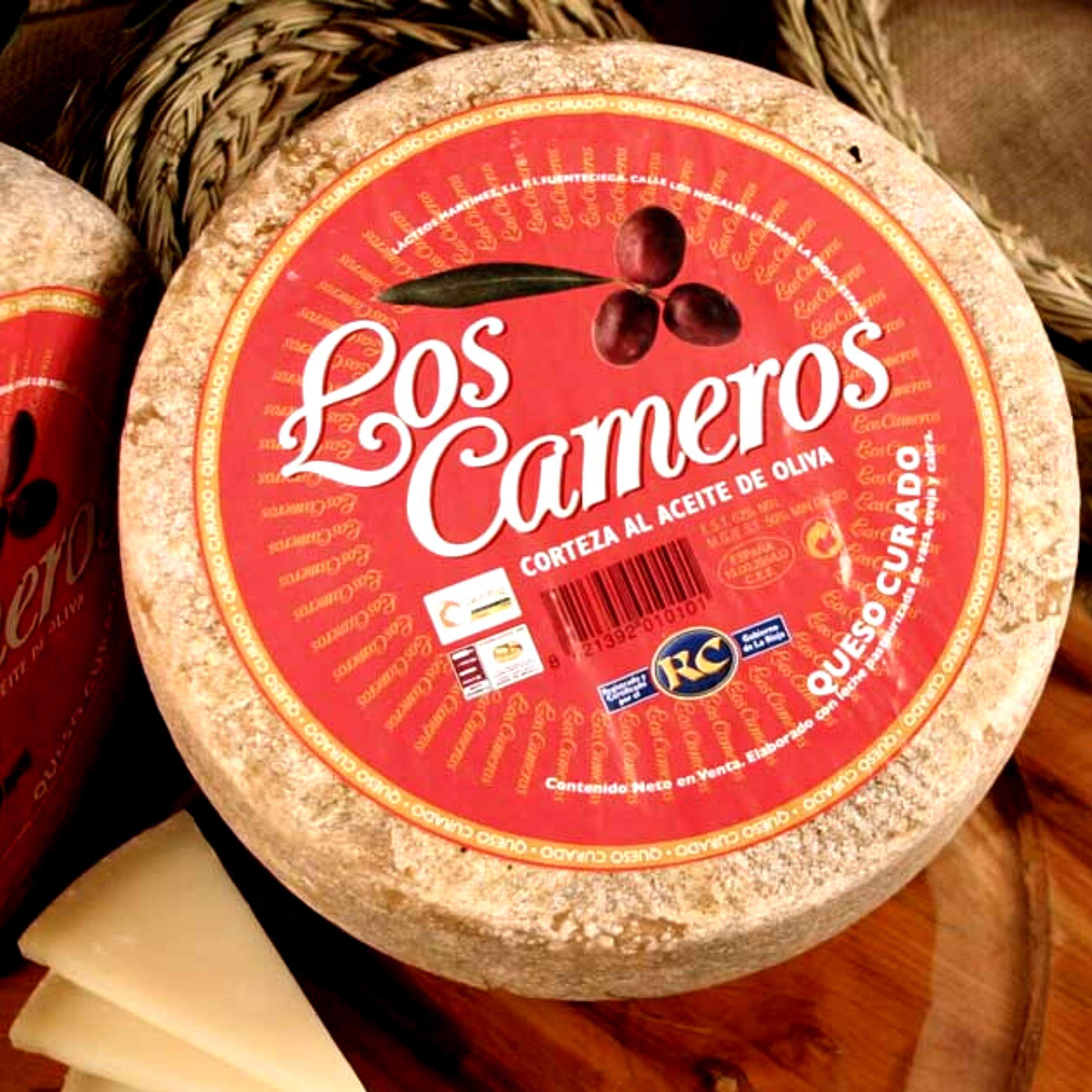 Queso Curado Los Cameros Etiqueta Roja Medio Queso 1.7 kg Mezcla Cabra Vaca Oveja