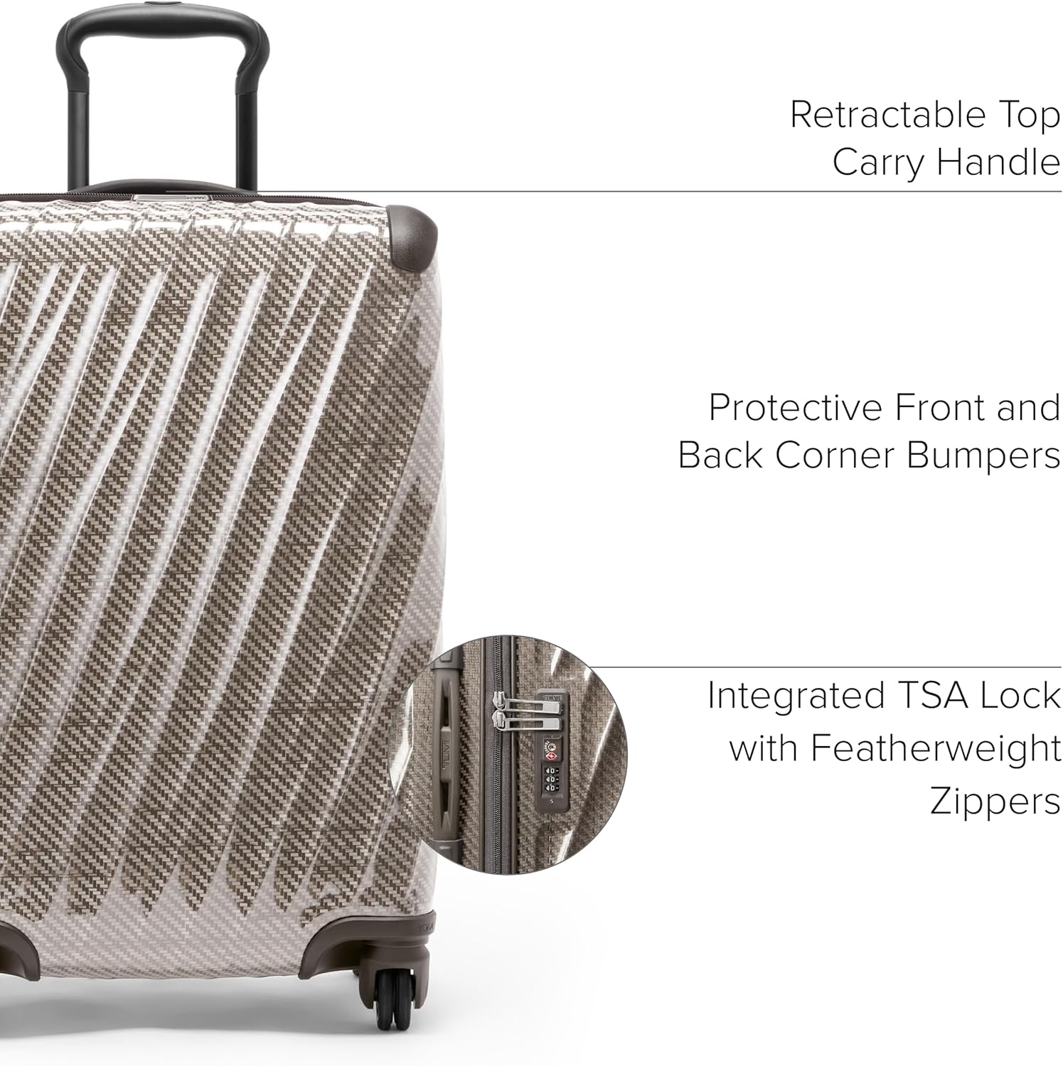 TUMI - 19 Degree Lite 4 Wheel Luggage - Lightweight and Highly Durable, Modern Contour, Hard Shell Men's and Women's Suitcase - 30" Extended Trip Packing Case, Titanium Grey