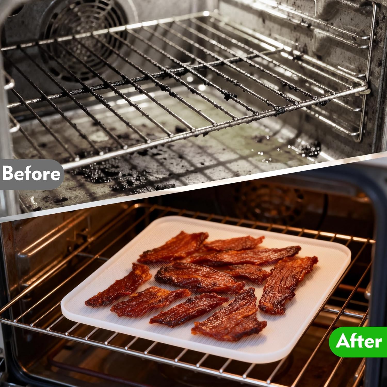 4 Silicone Dehydrator Mats & 4 Mesh Dehydrator Sheets，11x11in/28x28cm Reusable Non Stick Silicone Tray Sheets，Non Stick Tray Liner with Edge for Liquids，Fruit，Vegetable，Meat