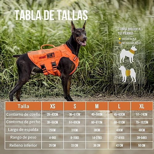 Vista 53 de OneTigris Arnés táctico sin tirones para perros pequeños, diseño de malla, chaleco transpirable para perros militares, chalecos Molle con asas