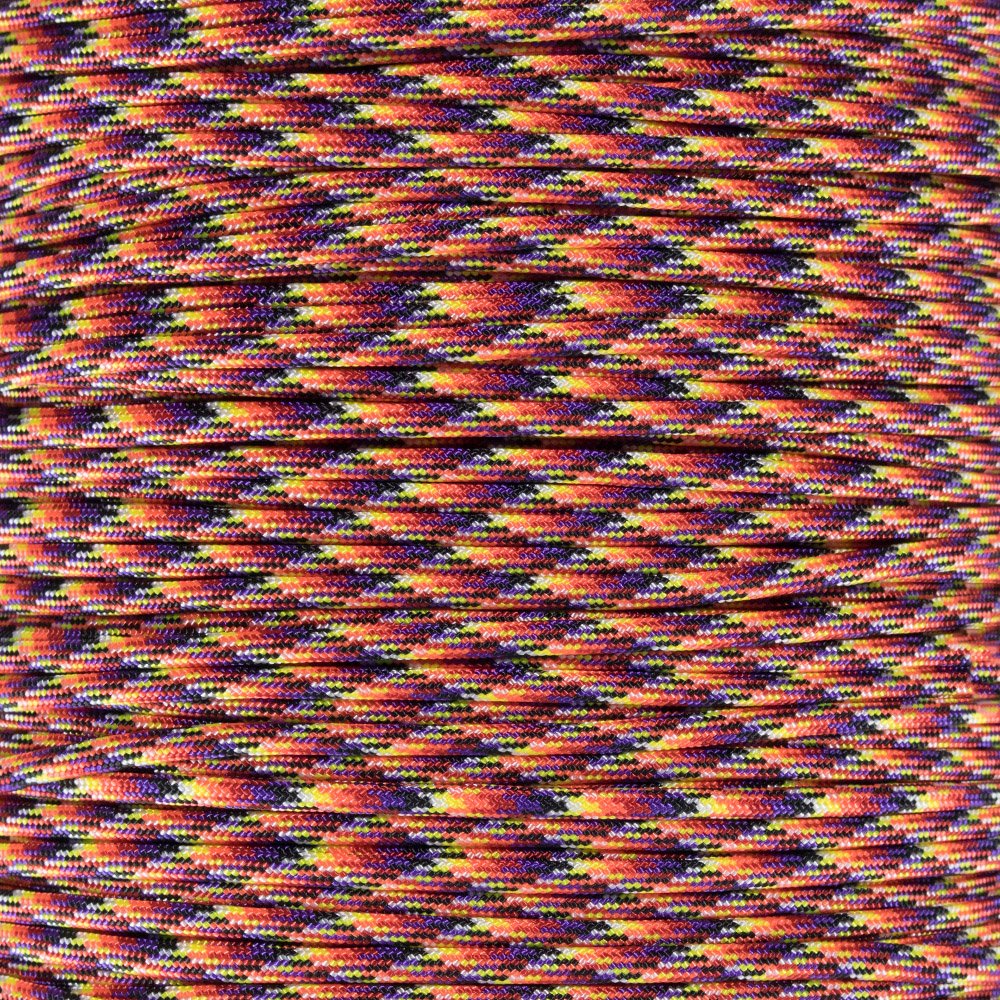 Paracord Planet 10 Foot Hanks of 550 Type III 7 Strand Paracord (Trainwreck 10 Feet)