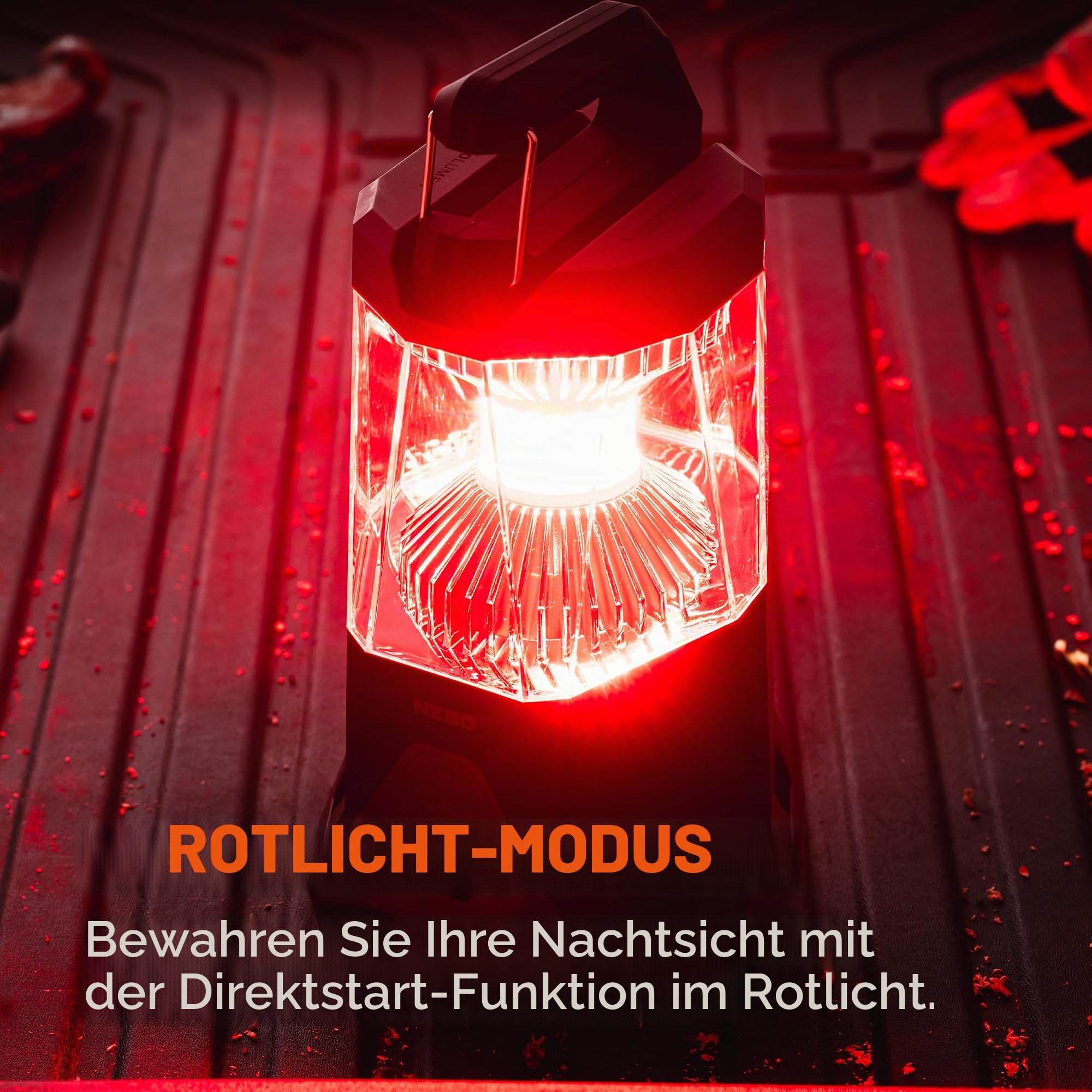 NEBO Galileo 1600 Flex - 1600 Lumen Laterne - Wiederaufladbare Campingleuchte & Powerbank - 360° LED Beleuchtung & IPX4 Wasserdichtigkeit