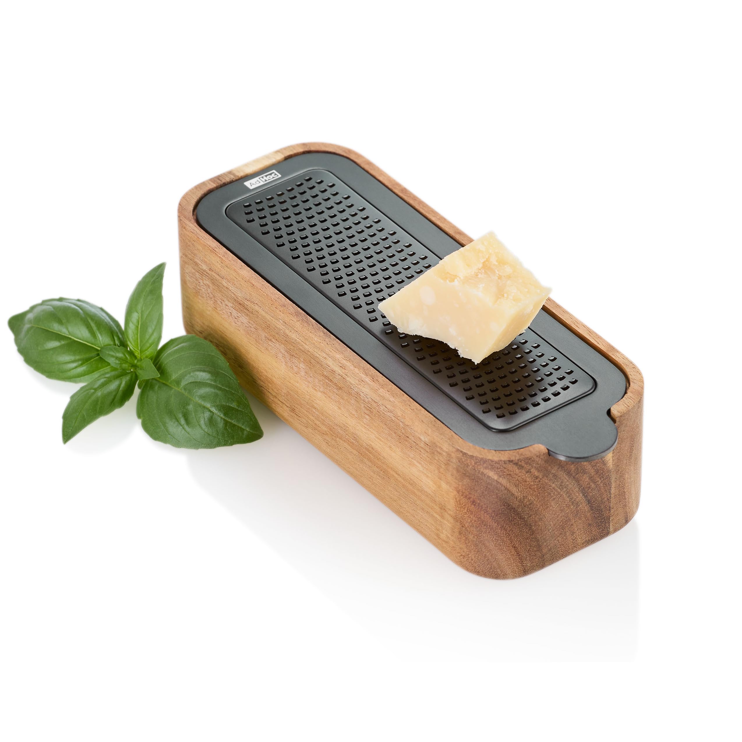 AdHoc Tisch-Feinreibe CutnServe | Cuchilla afilada de acero inoxidable PreciseGrate para queso parmesano, queso duro, chocolate, nueces y especias
