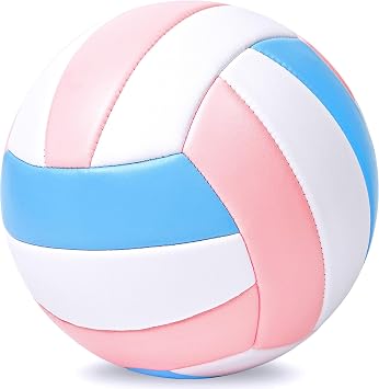 RUN2PEAK Soft Touch Volleyball Ball Gifts for Teen Girls Kids Youth Team Beginners Durable Volleyballs for Outdoor Indoor Beach Pool Water Play Official Size 5 Training Practice Volley Ball
