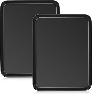 Joyfair 2 pieces nonstick large baking tray oven plate, 40.5 x 12 x 1 in | for baking cooking serving, carbon steel core, healthy and durable, easy to shape, easy to clean