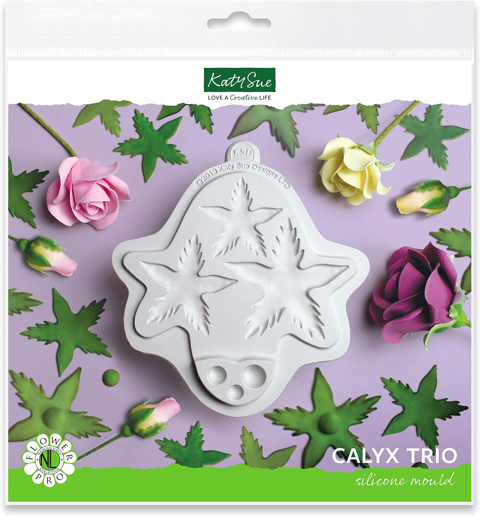 Flower Pro Calyx Trio Silicone Mold for Cake Decorating (by Chef Nicholas Lodge for Katy Sue Designs)