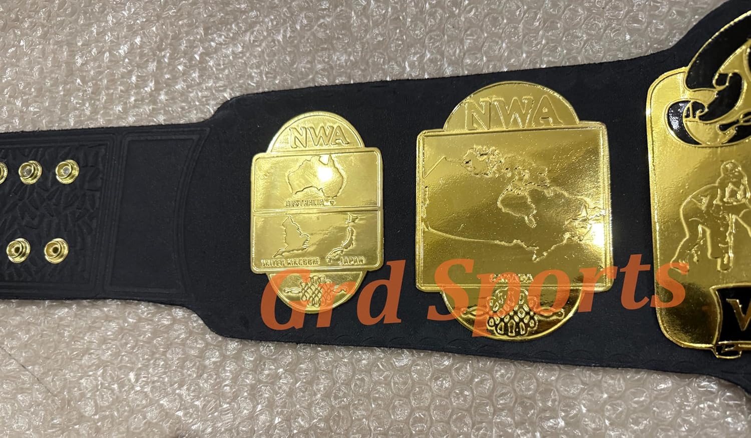 NWA World Tag Team Wrestling Championship Replica Belt Gold Plated