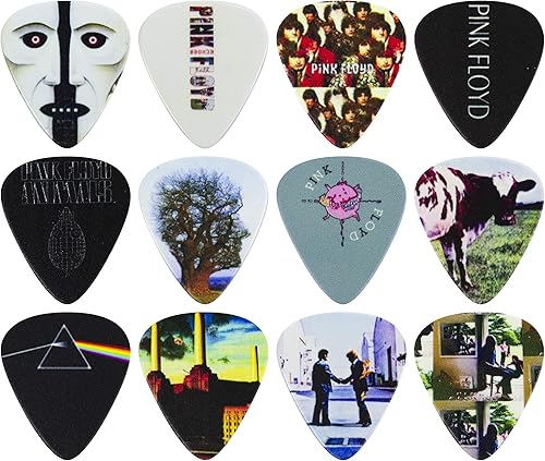 Miniatura 1 de Perris Leathers Ltd - Púas de guitarra - Celuloide - Pink Floyd - Lado oscuro de la luna - Producto oficial - Mediano de 0028in - Paquete de 12 -