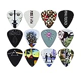 Perri's Leathers Ltd - Guitar Picks - Celluloid - Pink Floyd - Dark Side of the Moon - Official Licensed Product - Medium 0.71mm - 12 Pack - For Acoustic/Bass/Electric - Made in Canada (LP12-PF1) Medium Pink Floyd Picks #1