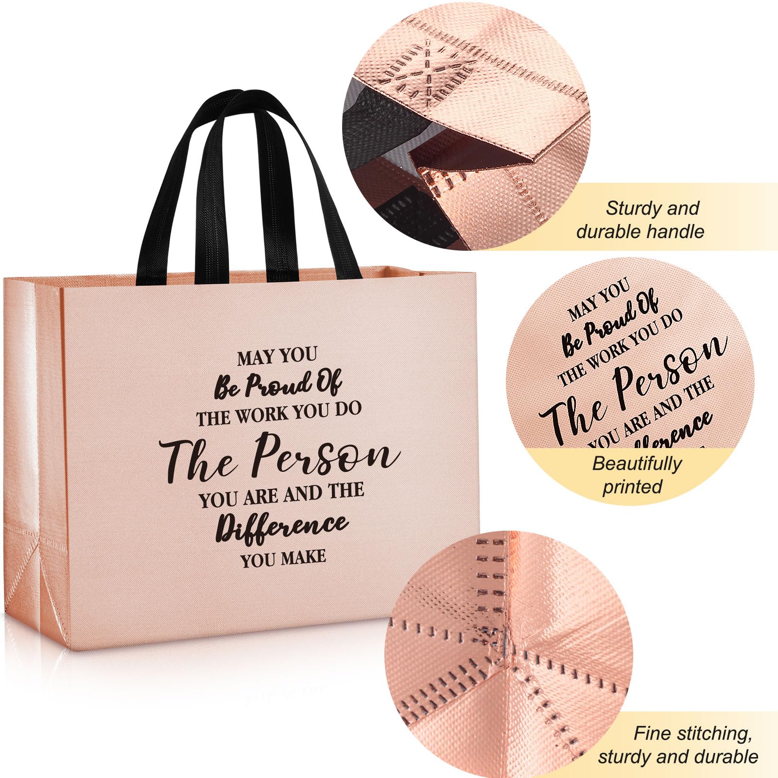 36 Pcs Large Thank You Reusable Gift Bags Employee Team Appreciation ...