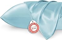 Vista 36 de Bedsure - Juego de fundas de almohada de satén tamaño king, 2 unidades - Fundas de almohada gris plateado para cabello y piel con cierre de sobre