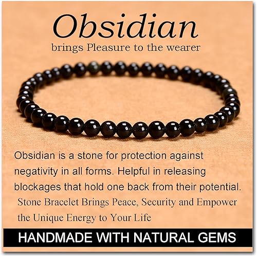 Vista 394 de MASSIVE BEADS Pulsera elástica de yoga hecha a mano con piedra natural, cristal curativo, energía, regalos para adultos unisex de 0.157 in, 0.236