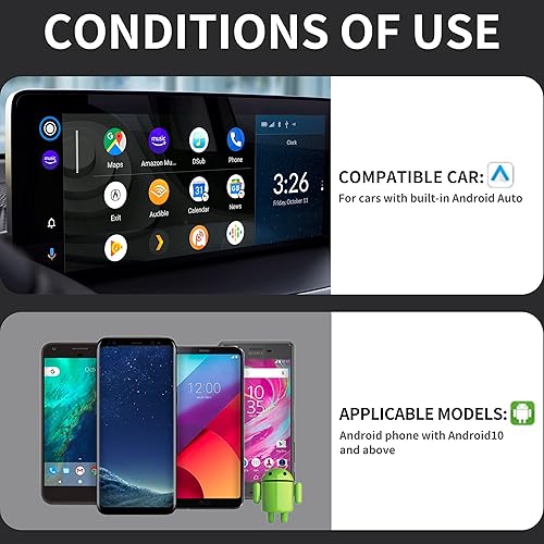 Miniatura 5 de Adaptador automático inalámbrico de Android para coches automáticos Android con cable de fábrica, Plug & Play, soporte OTA actualización R.2