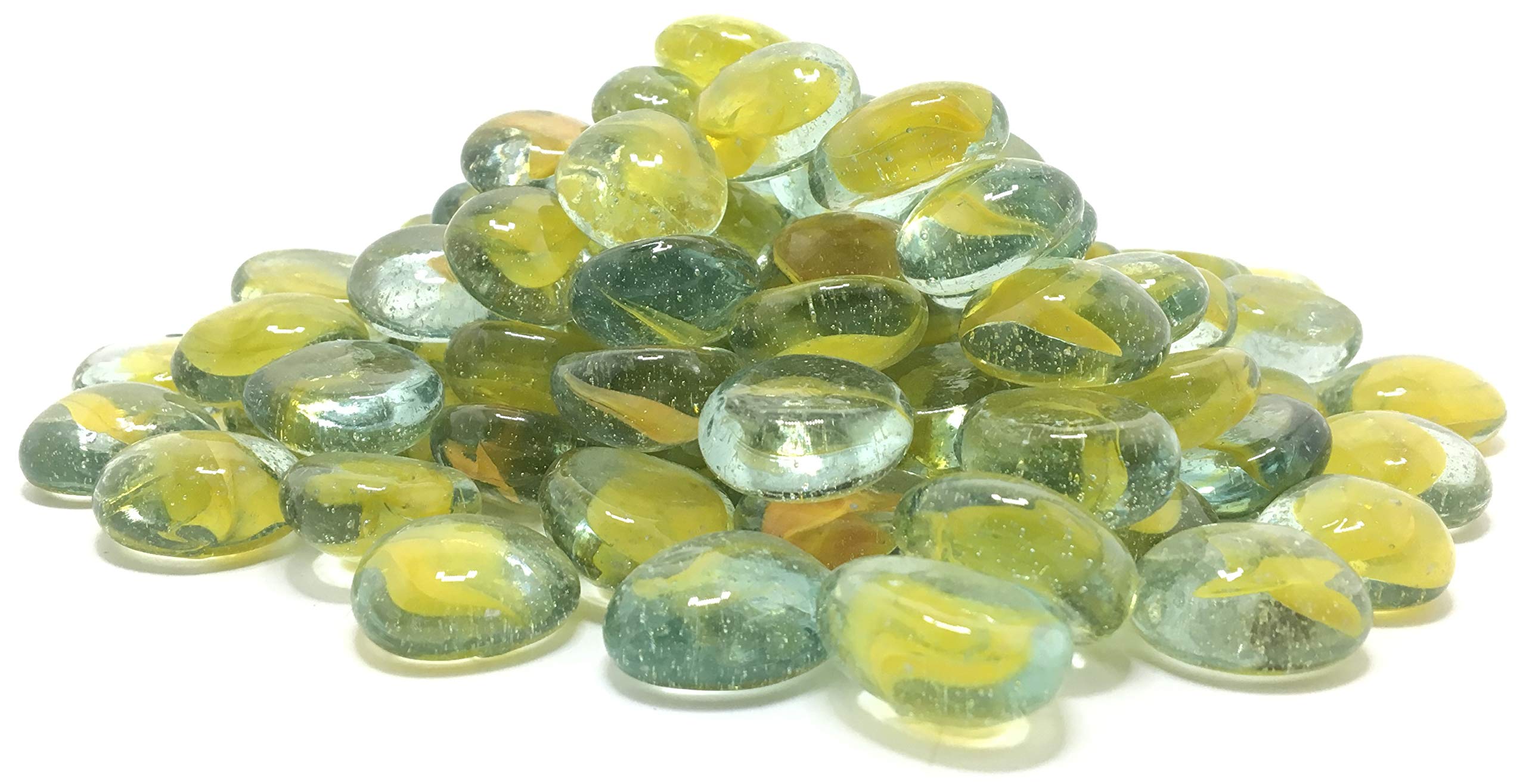 Misha Decorative Stones for Vase Filler or Pebbles for Home Decor/Glass Pebbles/gravels/Stone/Beads for Aquarium, Table, vase, Fountain, (Yellow, 950 Gram)-image-9
