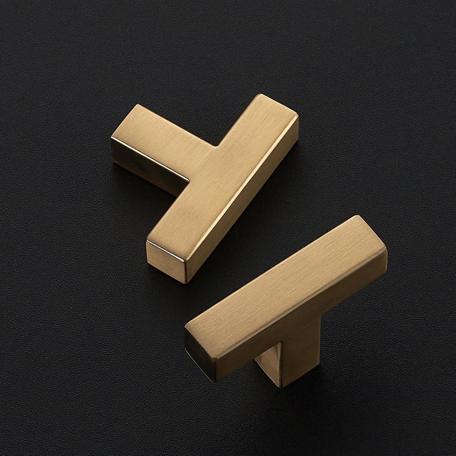 Ravinte 30 Pack Champagne Bronze Cabinet Handles Single Hole Center Stainless Steel Kitchen Square Cabinet Pulls for Dresser Drawer Cupboard Handles with Screwdriver