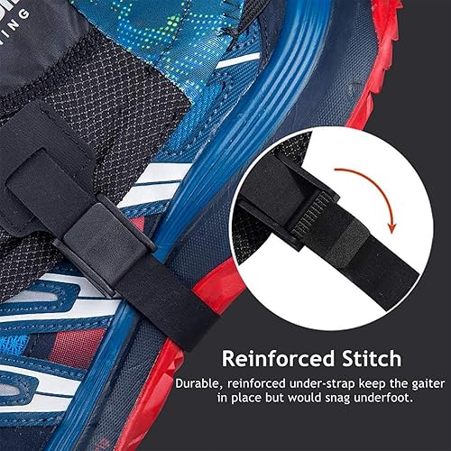 Miniatura 6 de AONIJIE Polainas reflectantes de caña baja para tobillo con protección UV, transpirable y prevención de arena para triatlón maratón senderismo