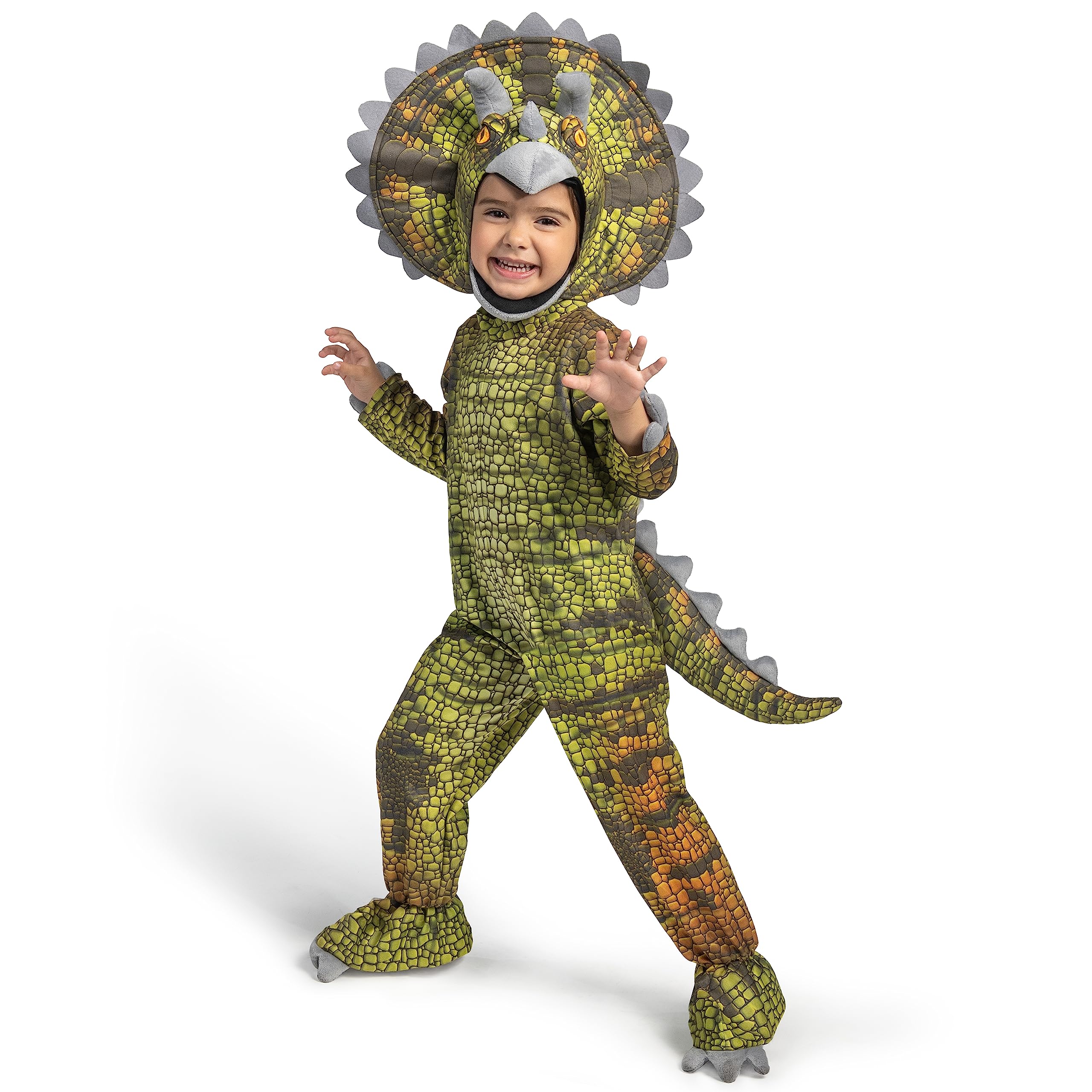 Spooktacular Creations Kids Dinosaur Costume, Triceratops Costume for Baby Toddler Boy Halloween Dress Up Cosplay Party