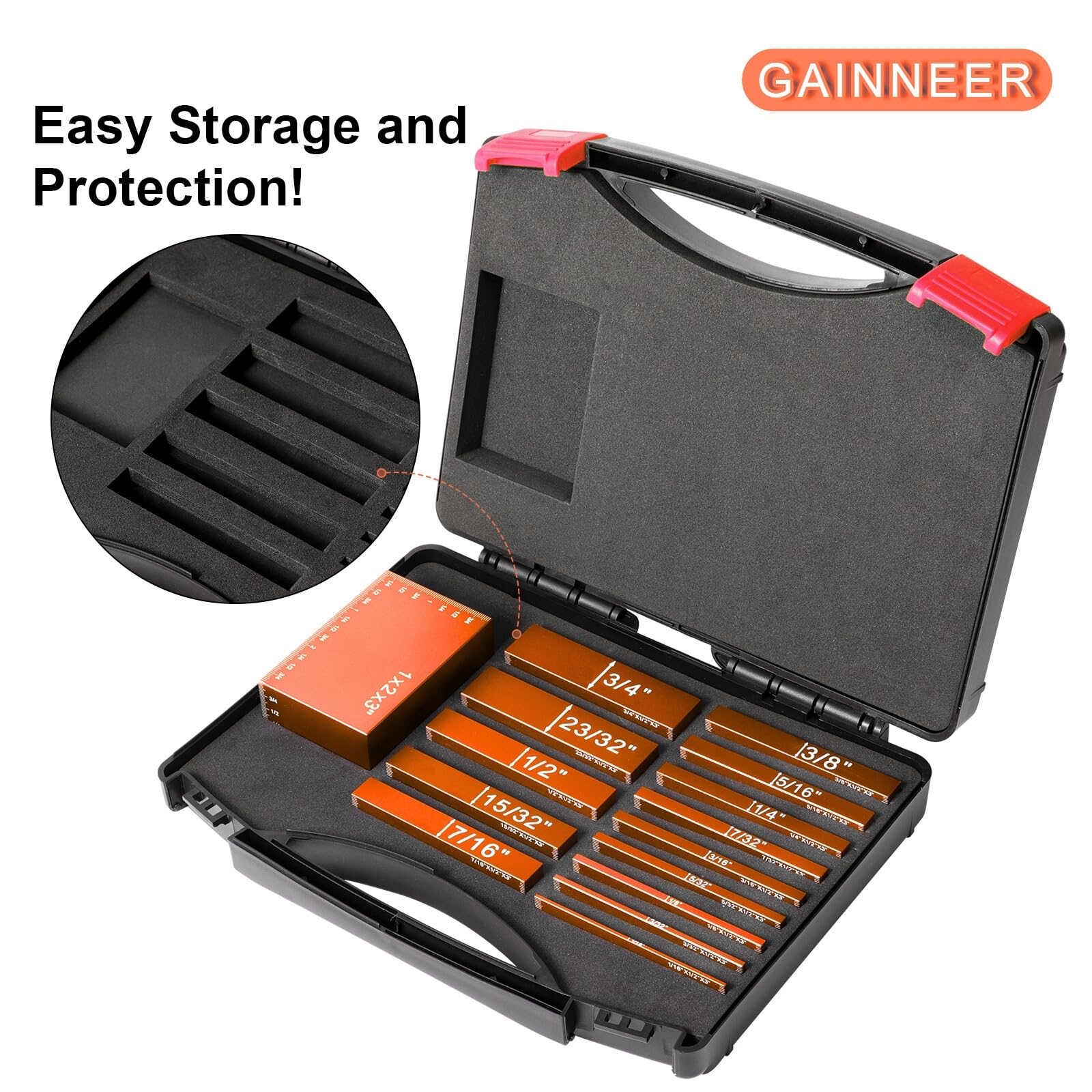 GAINNEER Aluminum Height Gauge Set - Woodworking Precision -3