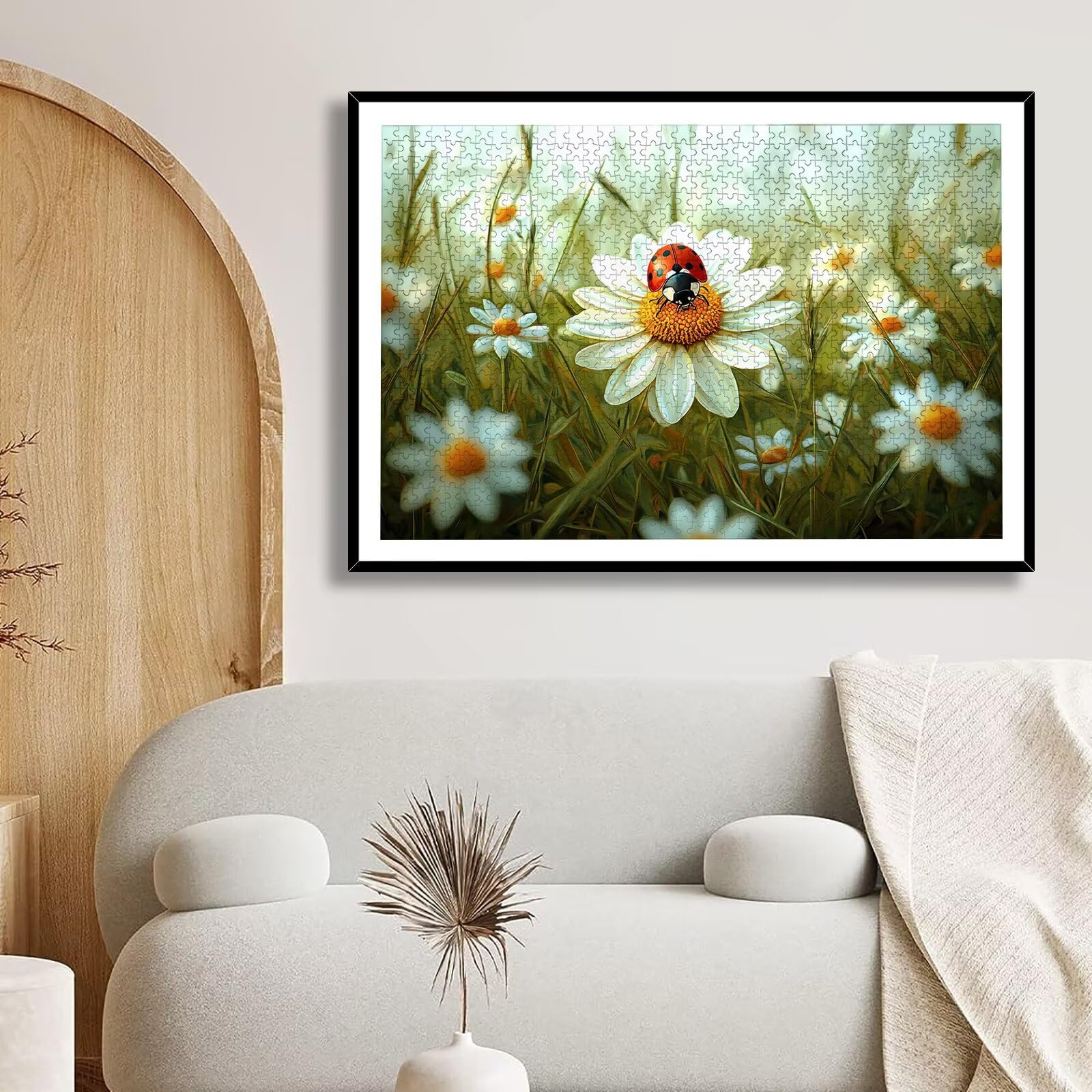 Puzzle 3000 Pièces Fleur, Puzzle 3000 Pièces Adultes et Enfants, Puzzles Bois avec Une Boîte d'emballage Exquise, Jeu Éducatif Puzzles Coccinelle, Decoration Maison, Cadeau Femme, Cadeau Homme, -8433