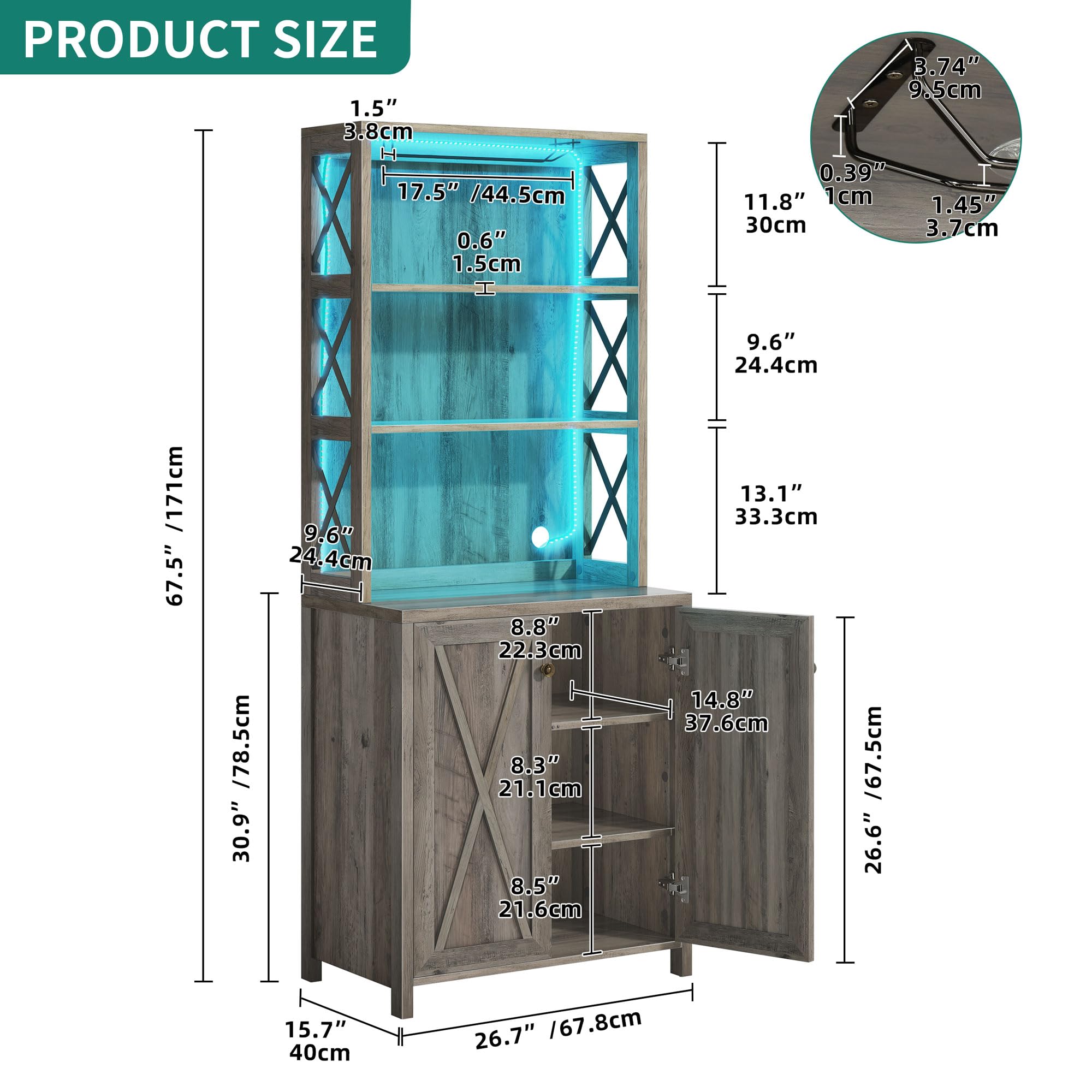 Snapklik.com : YITAHOME Bar Cabinets