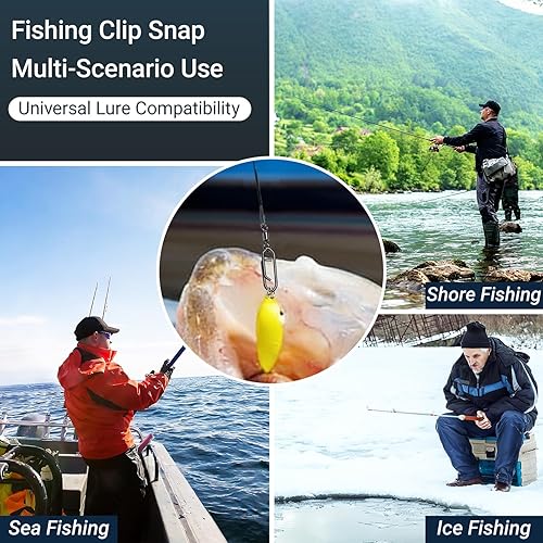 Miniatura 7 de AMYSPORTS Barril de agua salada de alta resistencia Giratorios Aparejos de pesca Conector de línea de acero inoxidable Broches de pesca Cambio