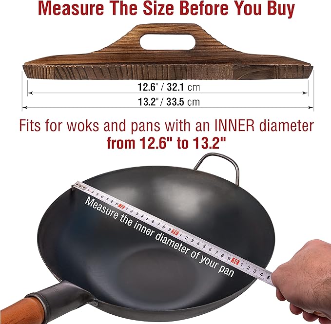 Wok de acero al carbono YOSUKATA 13.5 pulgadas con tapa miniatura 8