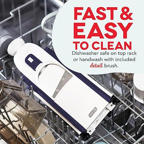 Miniatura 4 de DASH - Mandolina segura para verduras preparación de comidas y más con ajuste de espesor tamaño gris