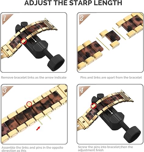 Miniatura 5 de Correa Wearlizer de repuesto para reloj Apple Watch de 38 mm, 40 mm, 42 mm, 44 mm (1.49 pulgadas, 1.57 pulgadas, 1.65 pulgadas, 1.73 pulgadas),