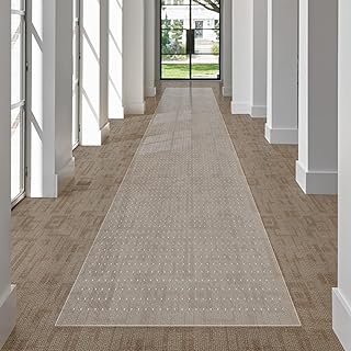 SALLOUS Clear Vinyl Runner for Carpet (3' x 10')