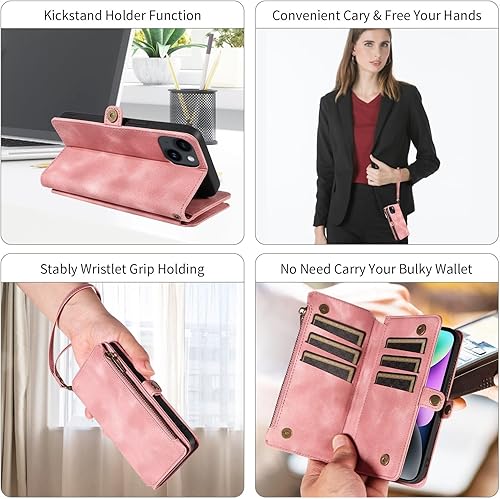 Miniatura 7 de Funda de cuero con soporte de cremallera para Xiaomi Mi Poco X3 X4 X5ProNFC, cuerda de mano, soporte, cubierta trasera de hebilla de cobre