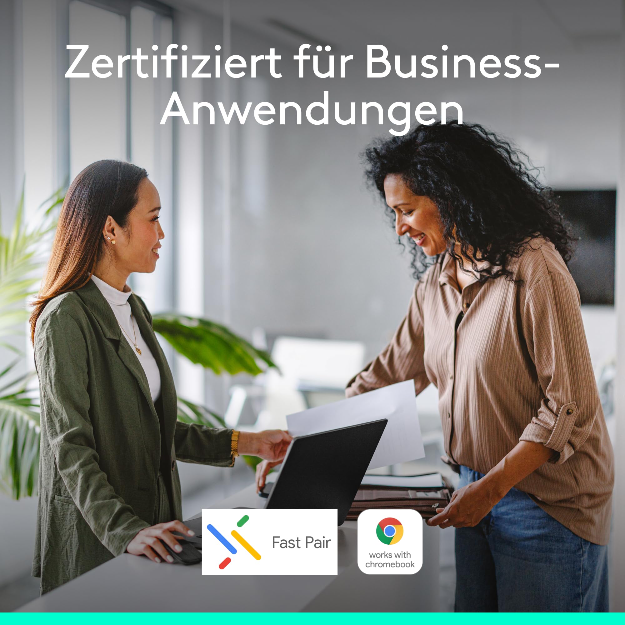 Logitech Mobi Fold for Business, Faltbare kabellose Maus mit Touch-Scroll, leisen Klicks, 4K DPI, Logi Bolt Empfänger, Bluetooth, Fast Pair, Works with Chromebook, PC, Mac - Graphit
