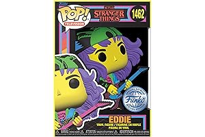 Pop! Stranger Things Eddie with Guitar Blacklight Vinyl Figure #1462 - Entertainment Earth Exclusive