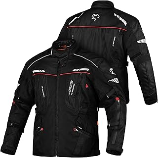 JAG Touring Motorcycle Jacket for Men, Dual Sports Water Resistant Adventure Riding Jacket with Cordura Fabric & CE Armor