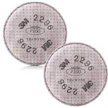 3M P100 Advanced Respirator Filter 2296, NIOSH Approved, 1 Pair