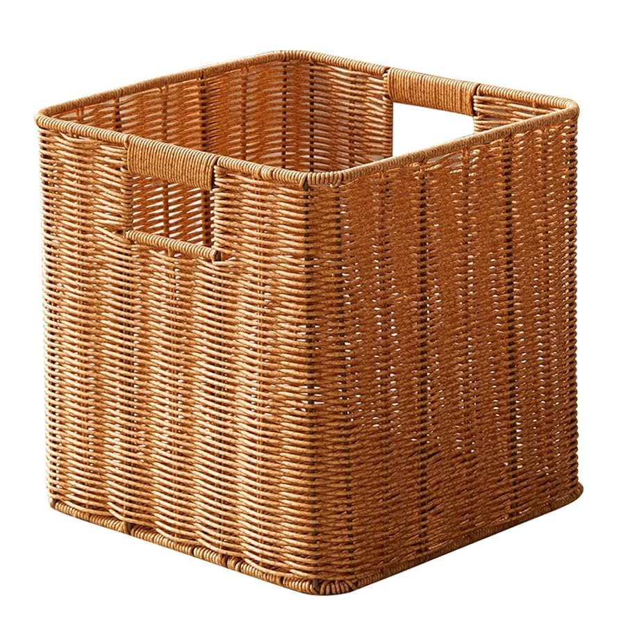 ラタン製バスケット Amazon｜MJKQ9 収納ボックス 収納かご 蓋なし ラタン製 大容量