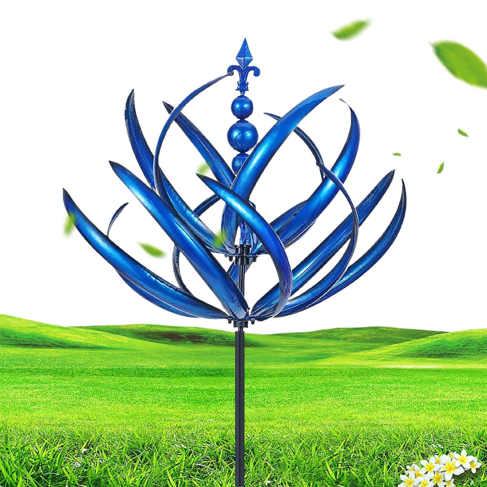 Vewogift Kinetic Windspiel Für Den Garten – Rot-weiß-blaue Windmühle, 38,1 Cm Durchmesser, Patriotische Deko Für Den 4. Juli