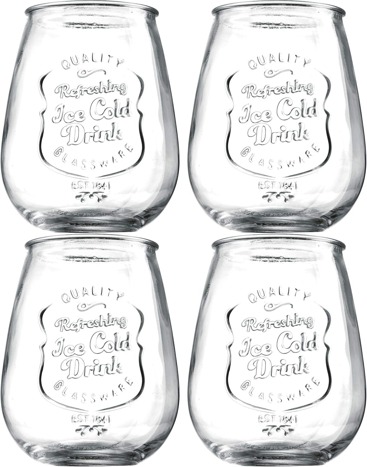 Home Essentials 5878 Retroware Stemless in Red and Blue