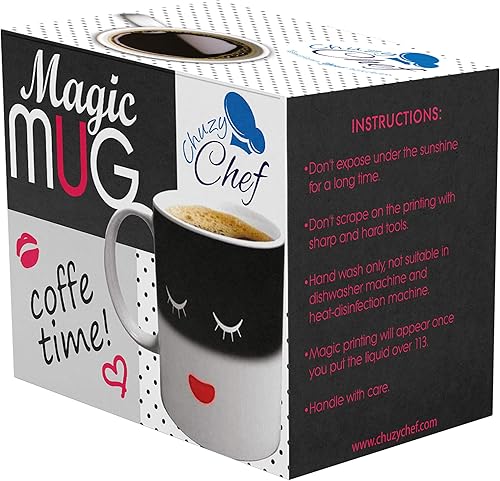 Miniatura 2 de Magic Mug - Taza mágica que cambia de color con el calor. Taza única de cerámica para té o café ,de 12 onzas. Idea para el cumpleaños de mamá, papá,