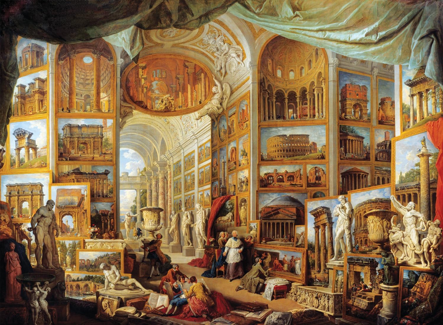 Anatolian Puzzle - Interior of an Imaginary Picture Gallery, 1000 Piece Puzzle, #1172