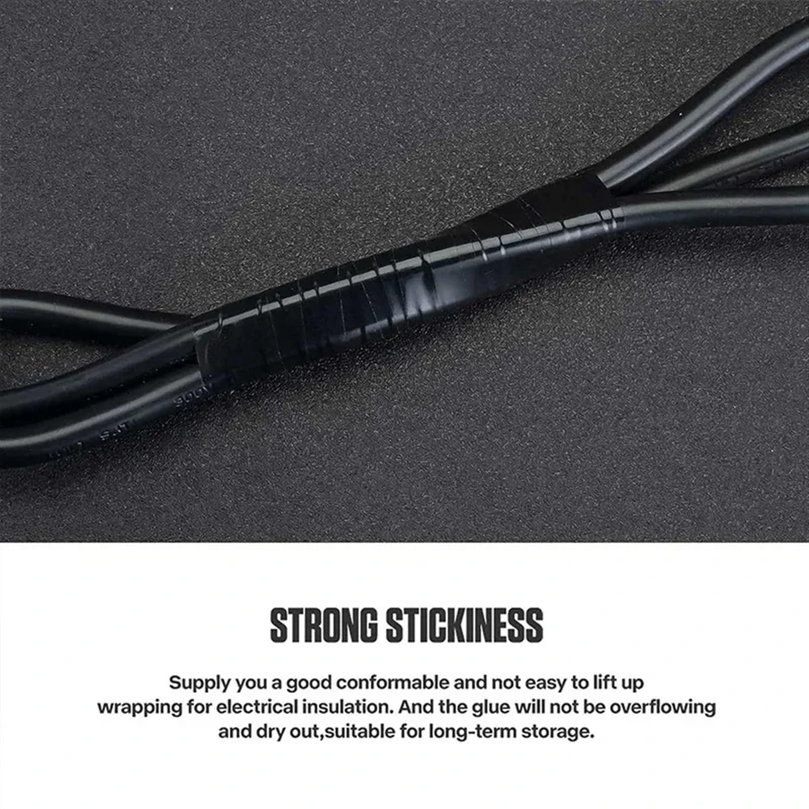 Cinta aislante, Cinta Eléctrica De PVC Multicolor 10M-20M Paquete 5(Black,20M(65.6FT)-5 PCS)