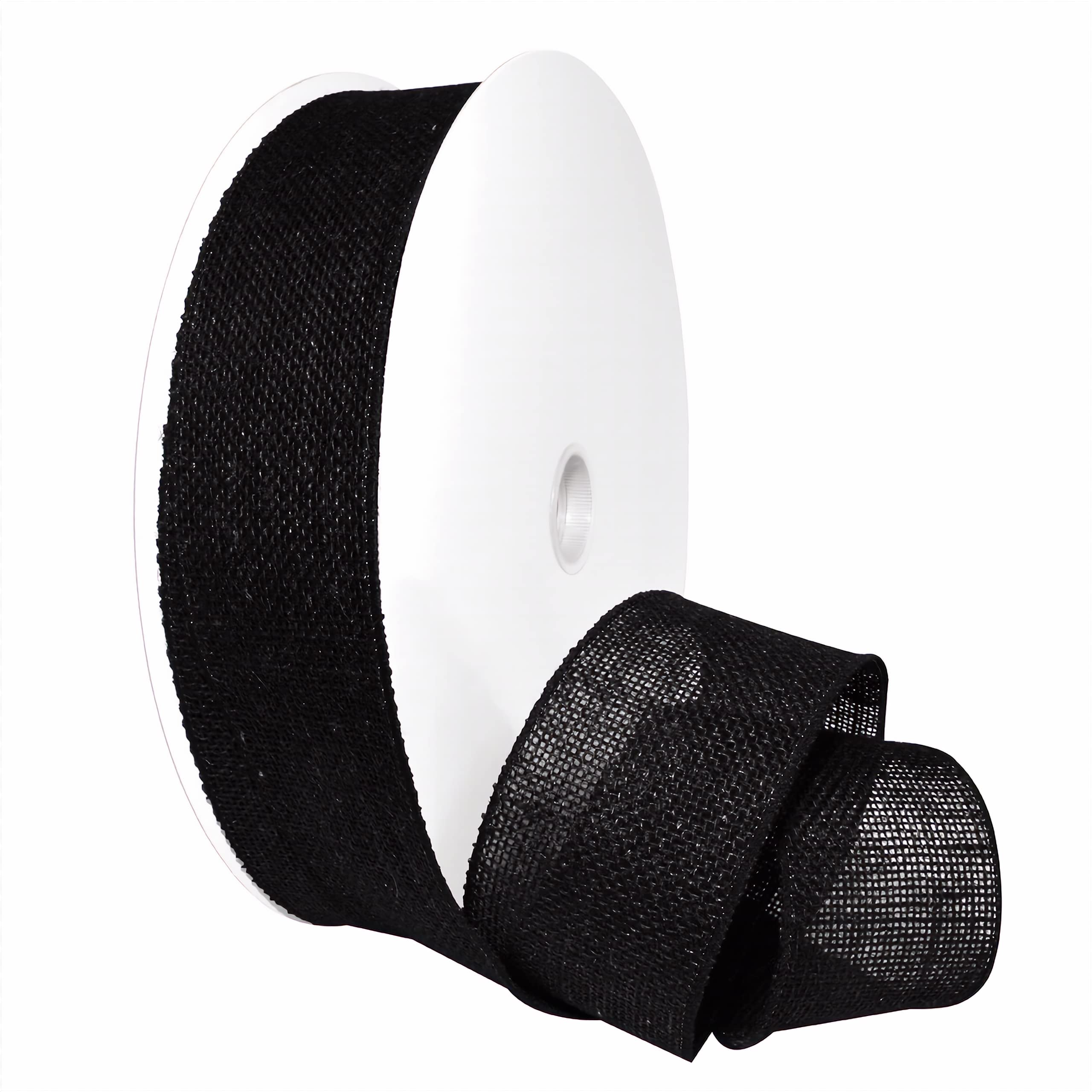 Ruban en toile de jute fil de jute noir pour décoration mariage rustique
