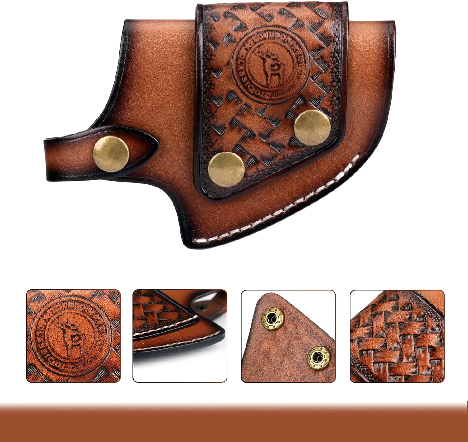 TOURBON Leather Cross-Draw Gun Holster Belt Carrier 4.25 inch Barrel Pistol Holster for Men Women