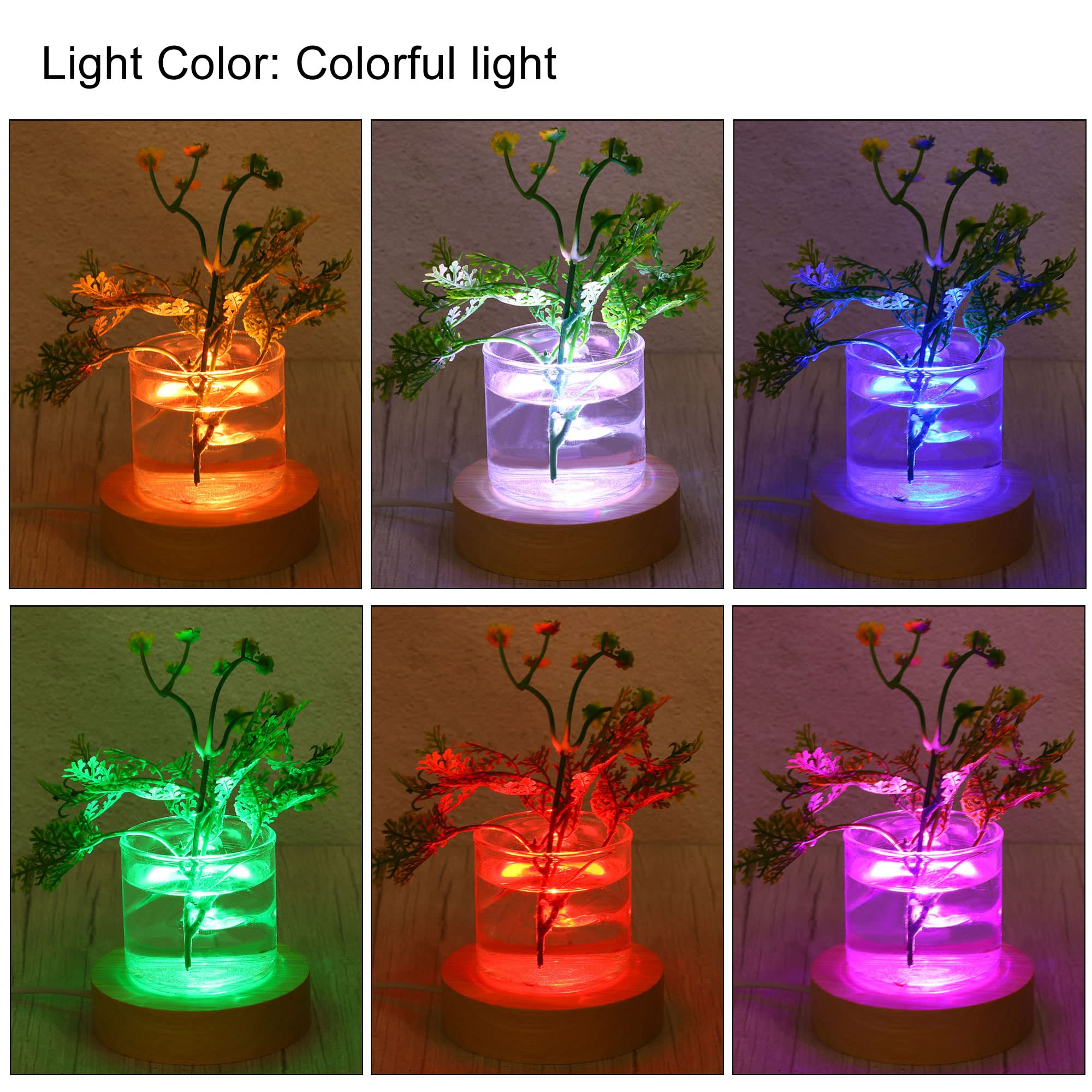 PATIKIL Wooden LED Light Base Stand - Image 4