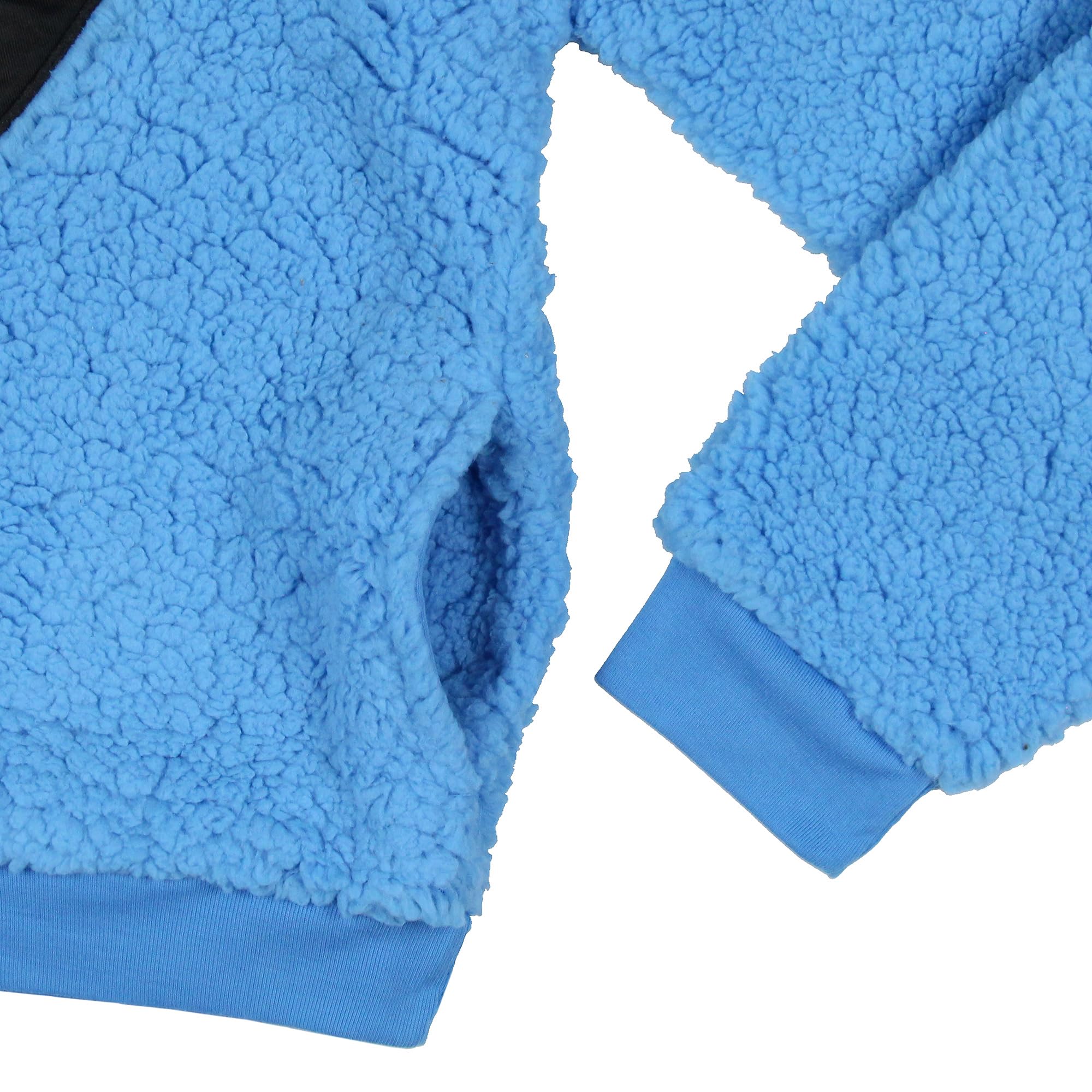 Sesame Street, felpa con cappuccio da donna in pile a maniche lunghe con stampa Cookie Monster ricamata