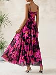 BTFBM Femmes Été Floral Maxi Robes Élégante Spaghetti Robe de soirée imprimée Robes longues de plage