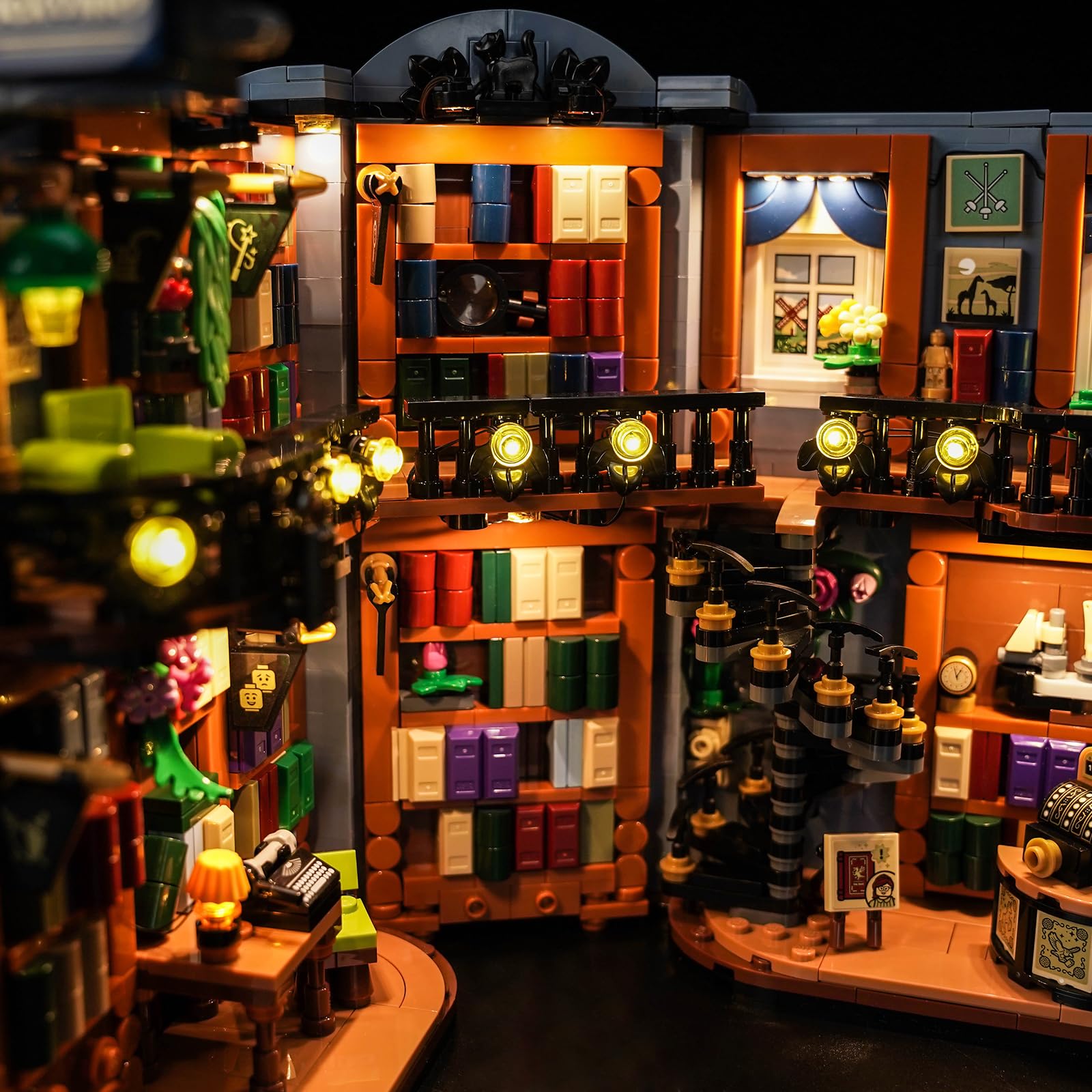 BrickBling Kit di luci con telecomando compatibile con Lego 11379 Book Nook