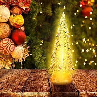 Dzhzuj Cute Mini Christmas Tree Lamp,Christmas Decorations LED Christmas Tree Night Light Color Changing Christmas Tree Lights,Lovely Xmas Holiday Decoration Gift