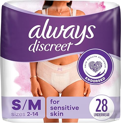 Always Discreta para pieles sensibles, protección de la piel cuatro veces, dermatológicamente probada, sin fragancia, máxima absorción,
