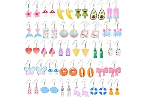 28 Pairs Weird Cute Funny Dangle Earrings for Women