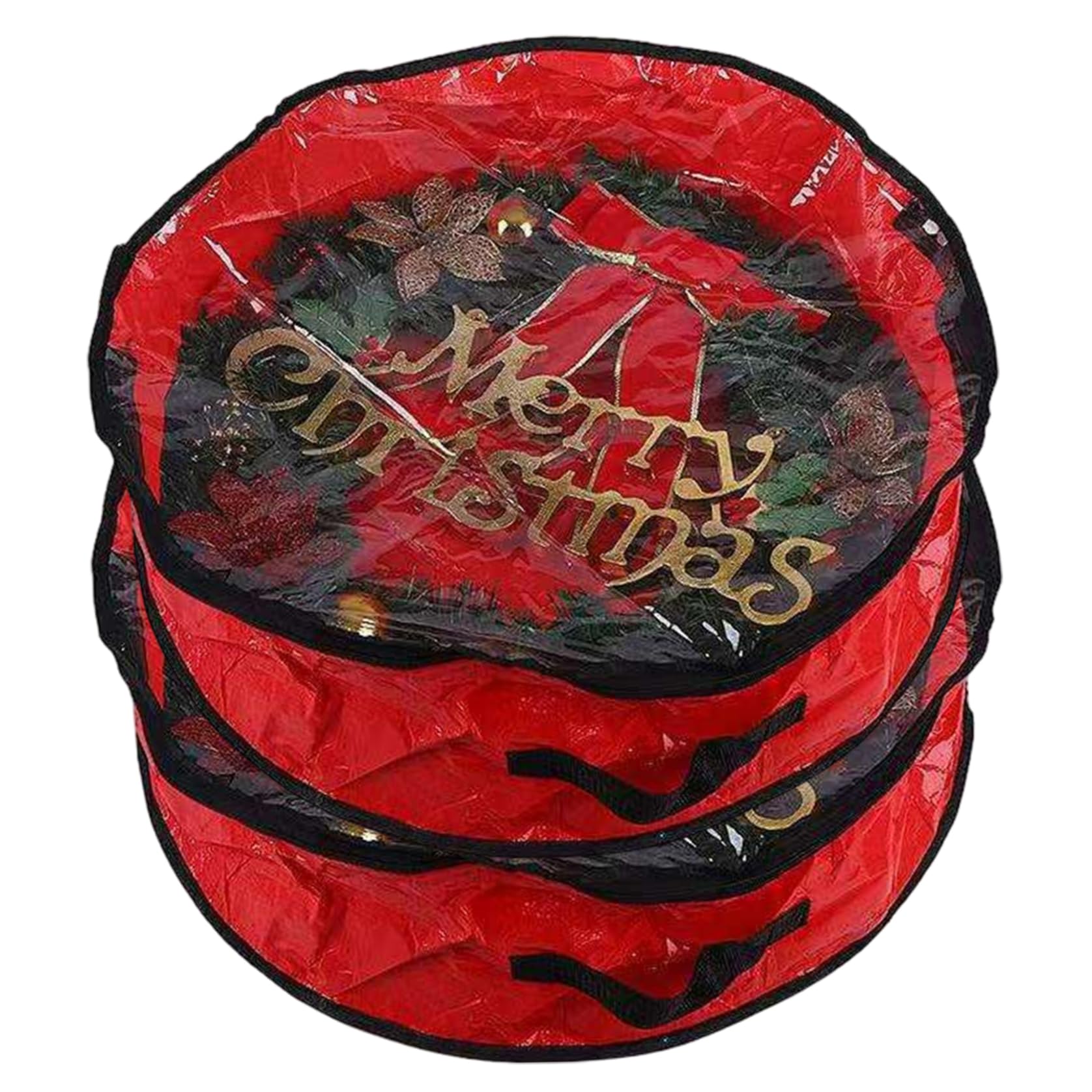 Sac de rangement couronne Noël pour éviter la poussière et l'humidité sur vos décors
